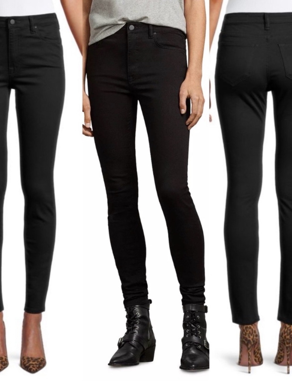 AllSaints Women's Stilt Black Skinny Jeans - High Rise